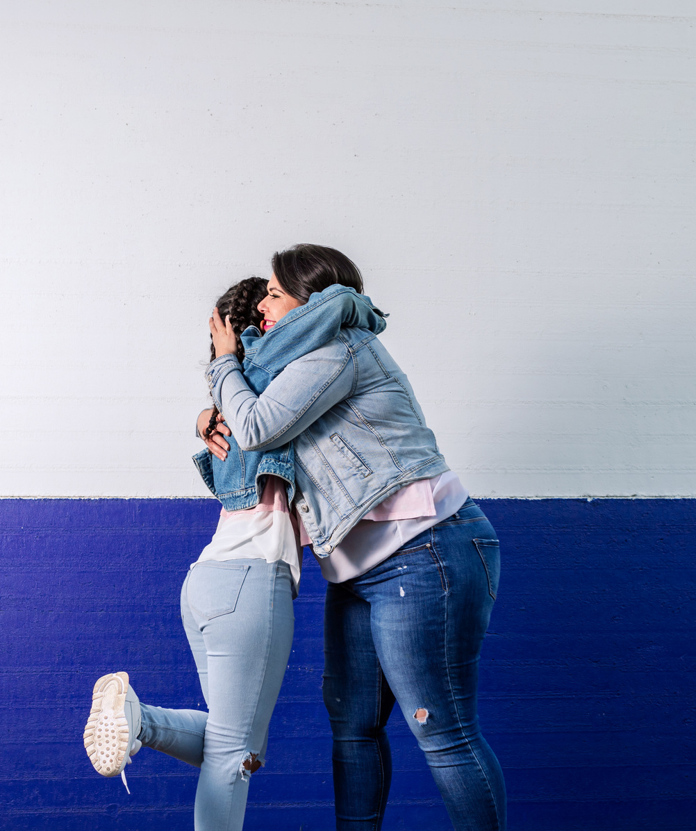 Mother and Daughter Hugging